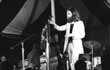 John Lennon adjusts his Mic - Toronto 1969 - Photo by David Marks