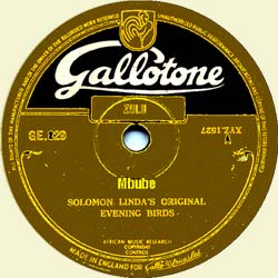 Gallo Label for King Solomo’s Song 1948