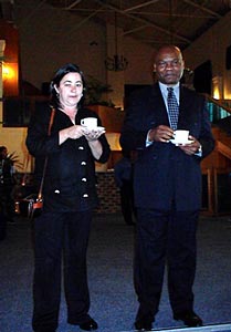 Cnlr Libby Loyd and CEO Mandla Langa