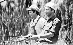 Market Theatre Ian Lawrence & Hal Orlandini Fishing Comedians 1975 - Photo John Massey-Taylor