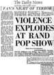 Daily News Headline 10 Oct 1970
