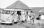 Almon Mamela and Peter Gwelo 3rd Ear Music outside Madosini's Home Transkei 1975